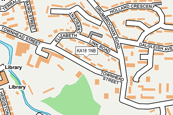 KA18 1NB map - OS OpenMap – Local (Ordnance Survey)
