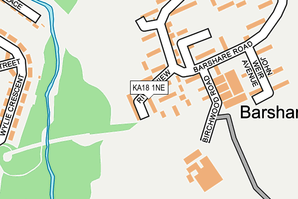 KA18 1NE map - OS OpenMap – Local (Ordnance Survey)
