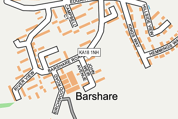 KA18 1NH map - OS OpenMap – Local (Ordnance Survey)