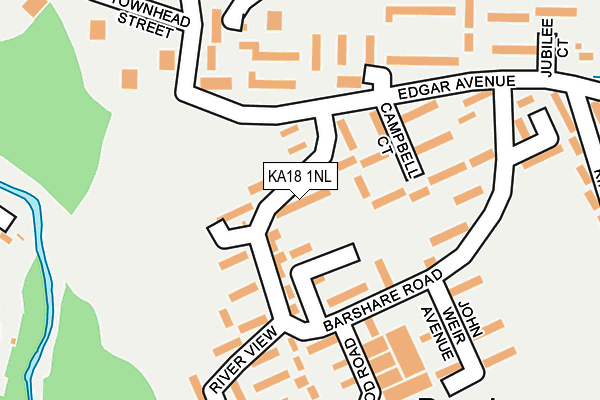 KA18 1NL map - OS OpenMap – Local (Ordnance Survey)
