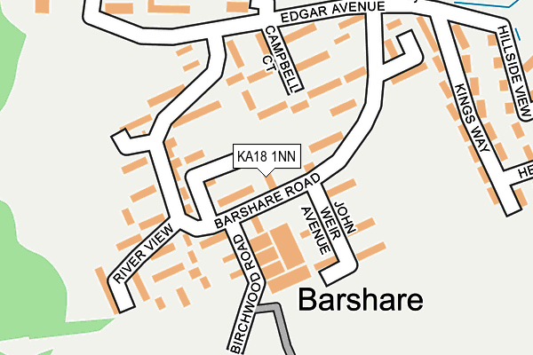 KA18 1NN map - OS OpenMap – Local (Ordnance Survey)