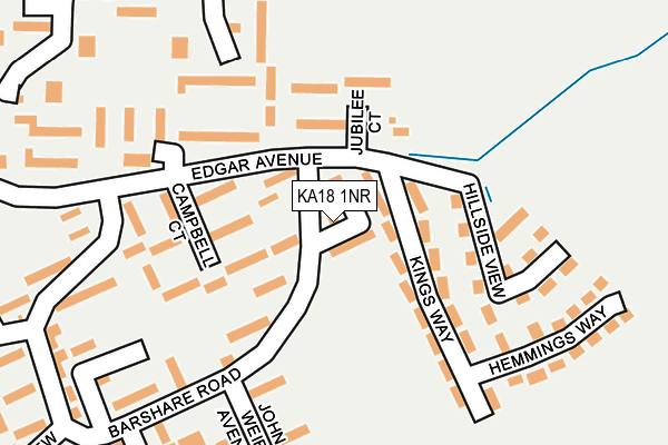 KA18 1NR map - OS OpenMap – Local (Ordnance Survey)