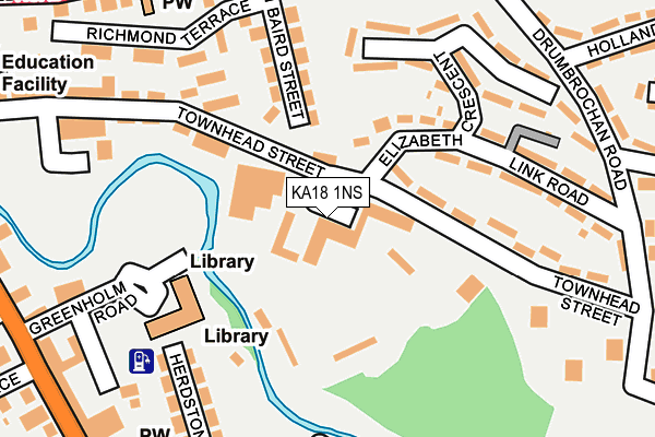 KA18 1NS map - OS OpenMap – Local (Ordnance Survey)