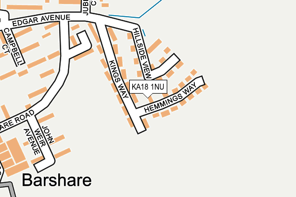 KA18 1NU map - OS OpenMap – Local (Ordnance Survey)