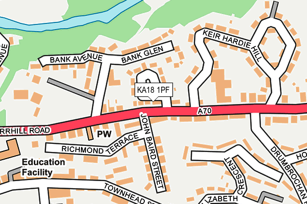 KA18 1PF map - OS OpenMap – Local (Ordnance Survey)