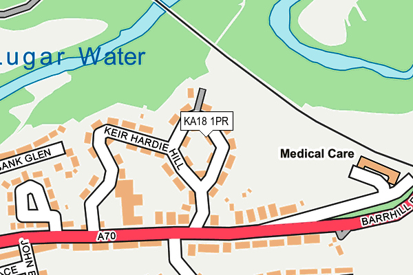 KA18 1PR map - OS OpenMap – Local (Ordnance Survey)