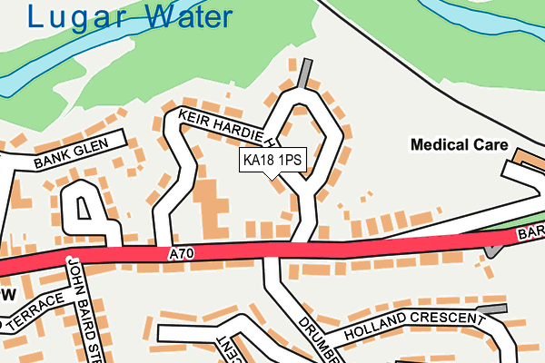 KA18 1PS map - OS OpenMap – Local (Ordnance Survey)