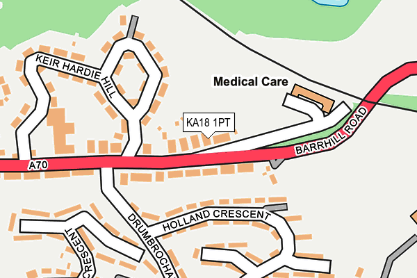 KA18 1PT map - OS OpenMap – Local (Ordnance Survey)