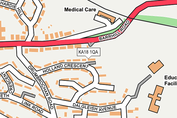 KA18 1QA map - OS OpenMap – Local (Ordnance Survey)