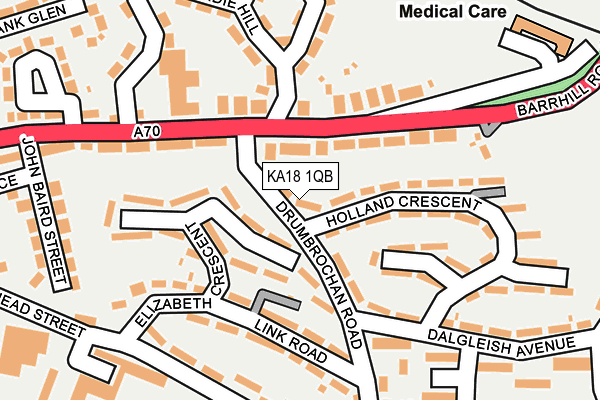 KA18 1QB map - OS OpenMap – Local (Ordnance Survey)