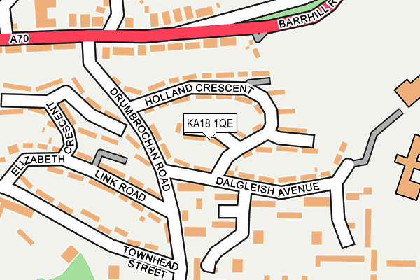 KA18 1QE map - OS OpenMap – Local (Ordnance Survey)