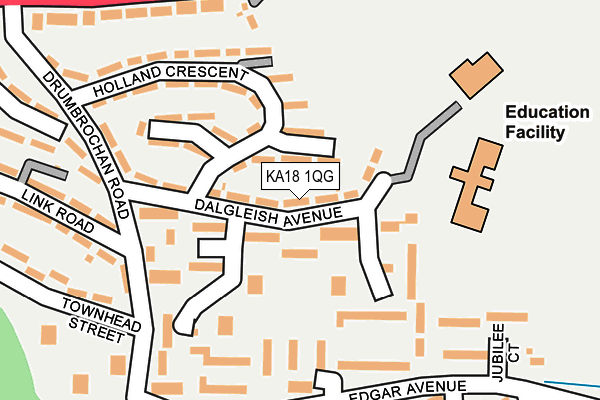 KA18 1QG map - OS OpenMap – Local (Ordnance Survey)