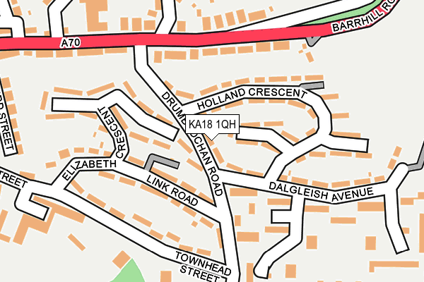 KA18 1QH map - OS OpenMap – Local (Ordnance Survey)