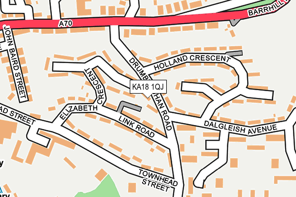 KA18 1QJ map - OS OpenMap – Local (Ordnance Survey)