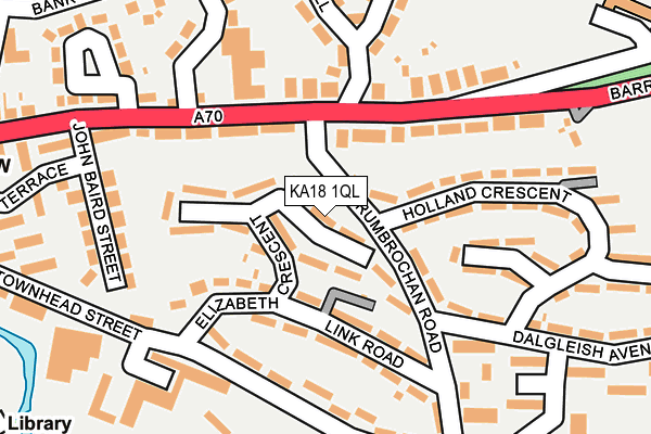 KA18 1QL map - OS OpenMap – Local (Ordnance Survey)