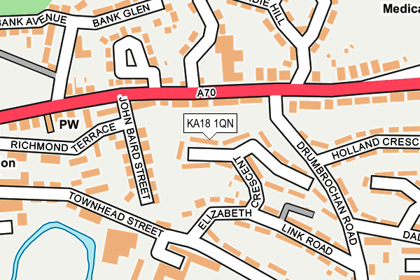 KA18 1QN map - OS OpenMap – Local (Ordnance Survey)