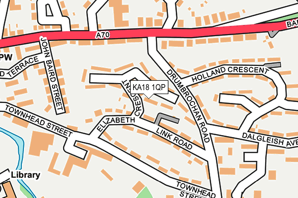 KA18 1QP map - OS OpenMap – Local (Ordnance Survey)