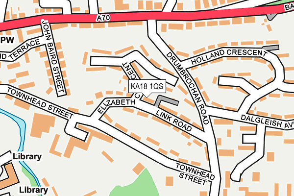 KA18 1QS map - OS OpenMap – Local (Ordnance Survey)