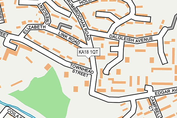 KA18 1QT map - OS OpenMap – Local (Ordnance Survey)