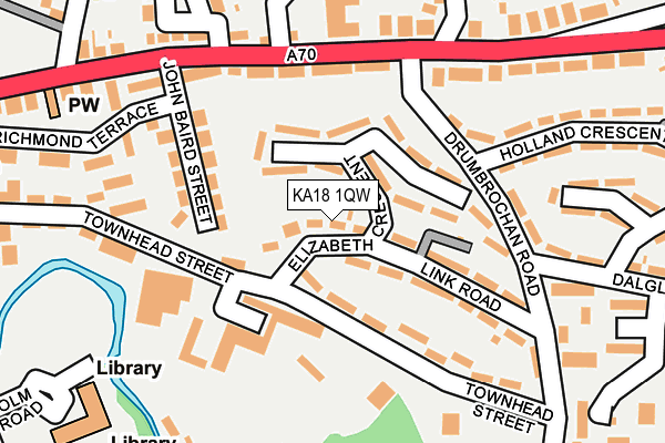 KA18 1QW map - OS OpenMap – Local (Ordnance Survey)