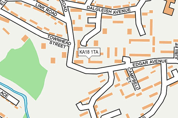 KA18 1TA map - OS OpenMap – Local (Ordnance Survey)