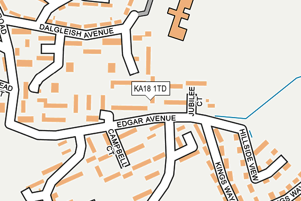 KA18 1TD map - OS OpenMap – Local (Ordnance Survey)