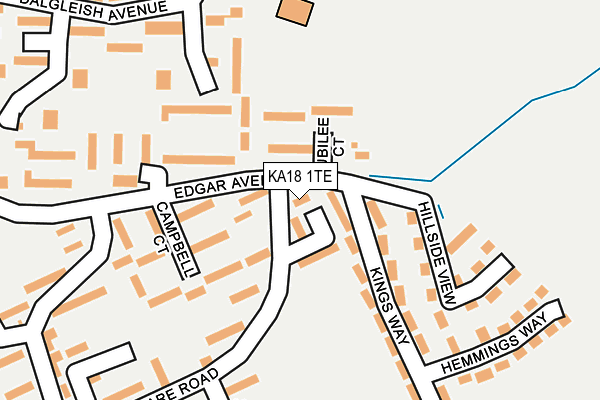 KA18 1TE map - OS OpenMap – Local (Ordnance Survey)