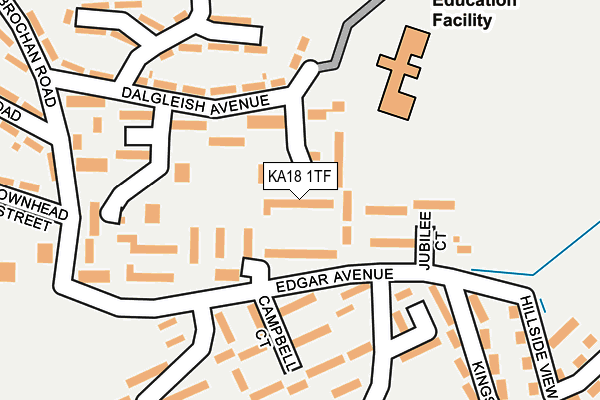KA18 1TF map - OS OpenMap – Local (Ordnance Survey)