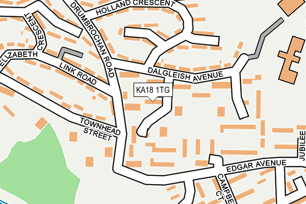 KA18 1TG map - OS OpenMap – Local (Ordnance Survey)