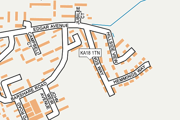 KA18 1TN map - OS OpenMap – Local (Ordnance Survey)
