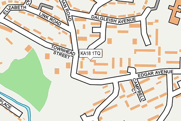 KA18 1TQ map - OS OpenMap – Local (Ordnance Survey)