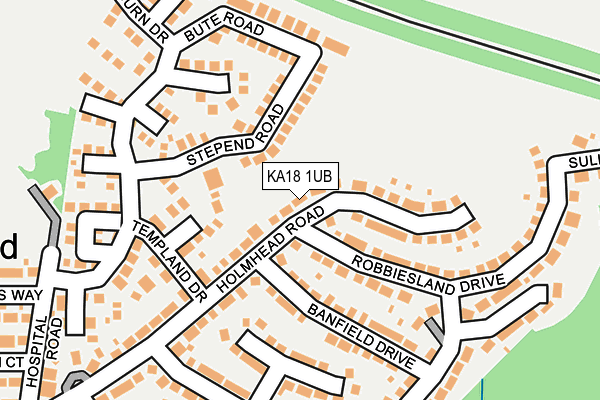 KA18 1UB map - OS OpenMap – Local (Ordnance Survey)