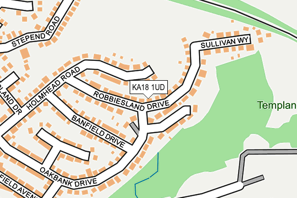 KA18 1UD map - OS OpenMap – Local (Ordnance Survey)