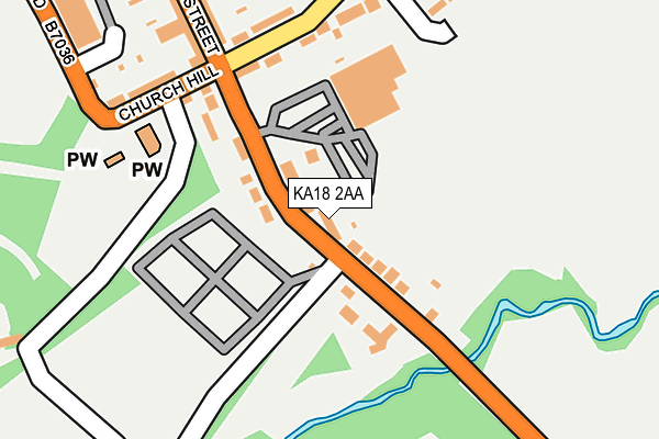 KA18 2AA map - OS OpenMap – Local (Ordnance Survey)