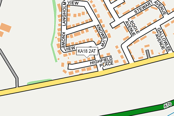 KA18 2AT map - OS OpenMap – Local (Ordnance Survey)