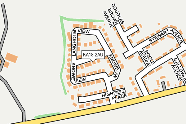 KA18 2AU map - OS OpenMap – Local (Ordnance Survey)