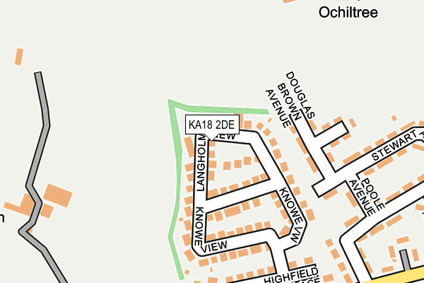 KA18 2DE map - OS OpenMap – Local (Ordnance Survey)