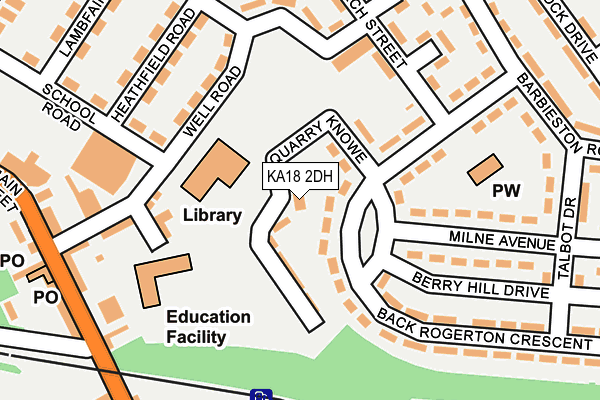 KA18 2DH map - OS OpenMap – Local (Ordnance Survey)