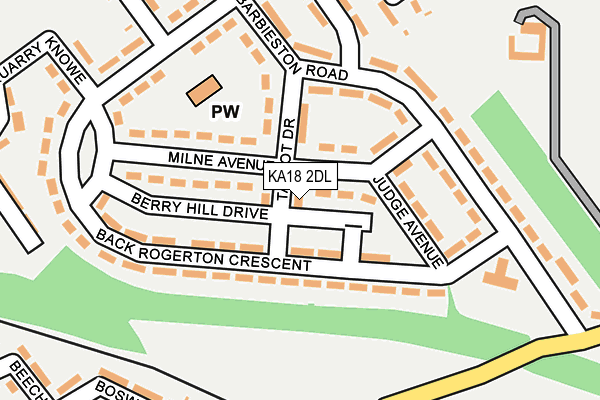 KA18 2DL map - OS OpenMap – Local (Ordnance Survey)