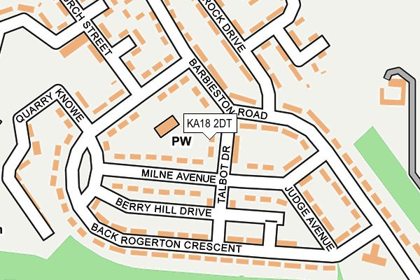 KA18 2DT map - OS OpenMap – Local (Ordnance Survey)