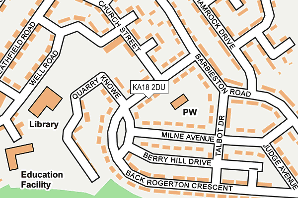 KA18 2DU map - OS OpenMap – Local (Ordnance Survey)