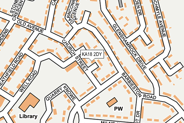 KA18 2DY map - OS OpenMap – Local (Ordnance Survey)