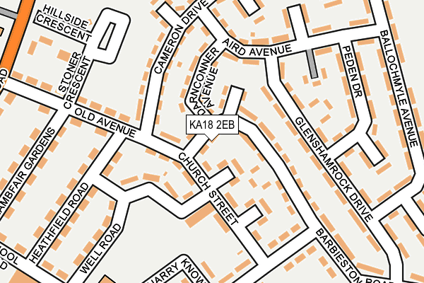 KA18 2EB map - OS OpenMap – Local (Ordnance Survey)