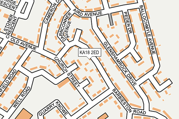KA18 2ED map - OS OpenMap – Local (Ordnance Survey)