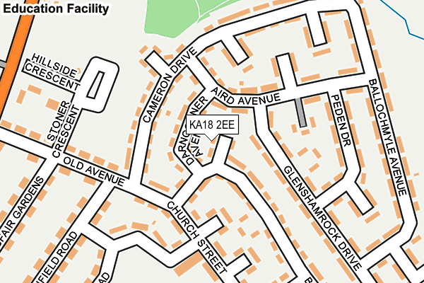 KA18 2EE map - OS OpenMap – Local (Ordnance Survey)