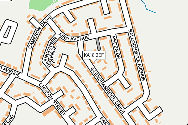 KA18 2EF map - OS OpenMap – Local (Ordnance Survey)