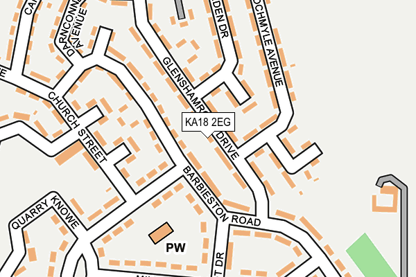 KA18 2EG map - OS OpenMap – Local (Ordnance Survey)