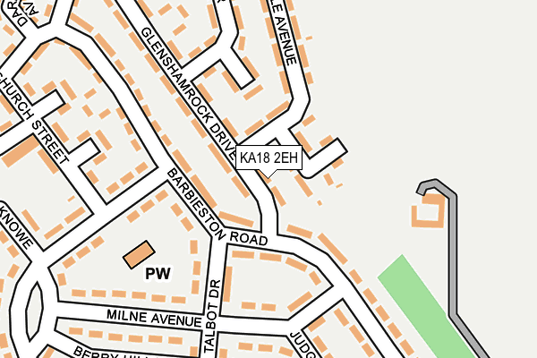 KA18 2EH map - OS OpenMap – Local (Ordnance Survey)