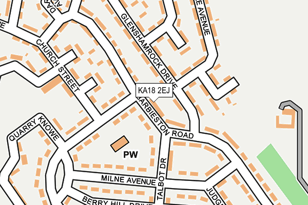KA18 2EJ map - OS OpenMap – Local (Ordnance Survey)