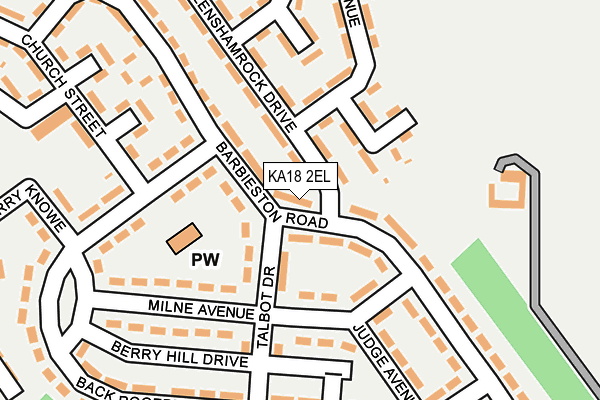 KA18 2EL map - OS OpenMap – Local (Ordnance Survey)